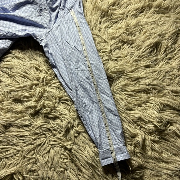 LACOSTE Dress Shirt Mens Check Button Up Long Sleeves - Picture 4 of 6